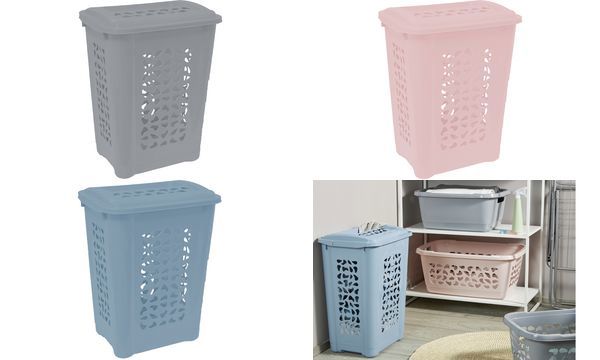 keeeper Wäschebox "per", mit Deckel, 60 Liter, nordic-pink mémoire