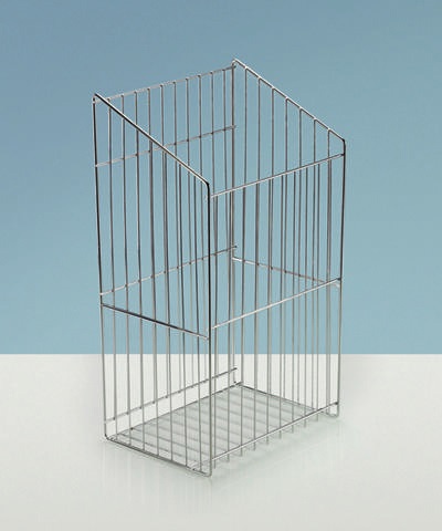 Hettich Abgeschrägter Wäschekorb – 240x350x440 mm – Stahl verchromt
